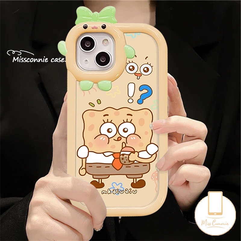 REDMI Casing SpongeBob Patrick Star Lucu Untuk Redmi10 10C 10A 9TA1 9 A1+9C 9A Note8 9 10s 11s 11 Pro+10 Pro POCO M3 X3 Pro NFC Mi 11 Lite 3D Ikatan Simpul Little Monster Lens Soft Tpu Sarung