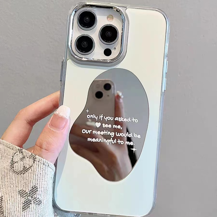 Cocok Untuk Iphone14 Pro Max iPhone Phone Case Cermin Casing Ponsel Kuat Kamera Perlindungan Tahan Guncangan Kompatibel Dengan Iphone13 13pro 13prm iPhone 11 7Plus 8Plus Xr XS 12 Pro Max Phone Case