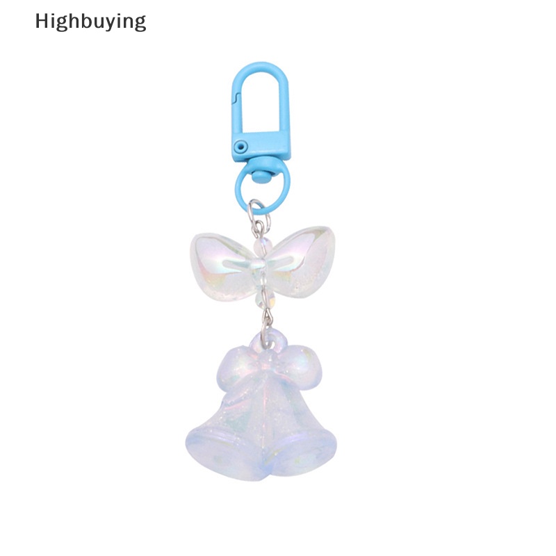 Hbid Acrylic Luminous Bell Gantungan Kunci Mobil Warna Gelembung Ikatan Simpul Aksesoris Penutup Headphone Liontin Segar Sederhana Dekorasi Hadiah Glory