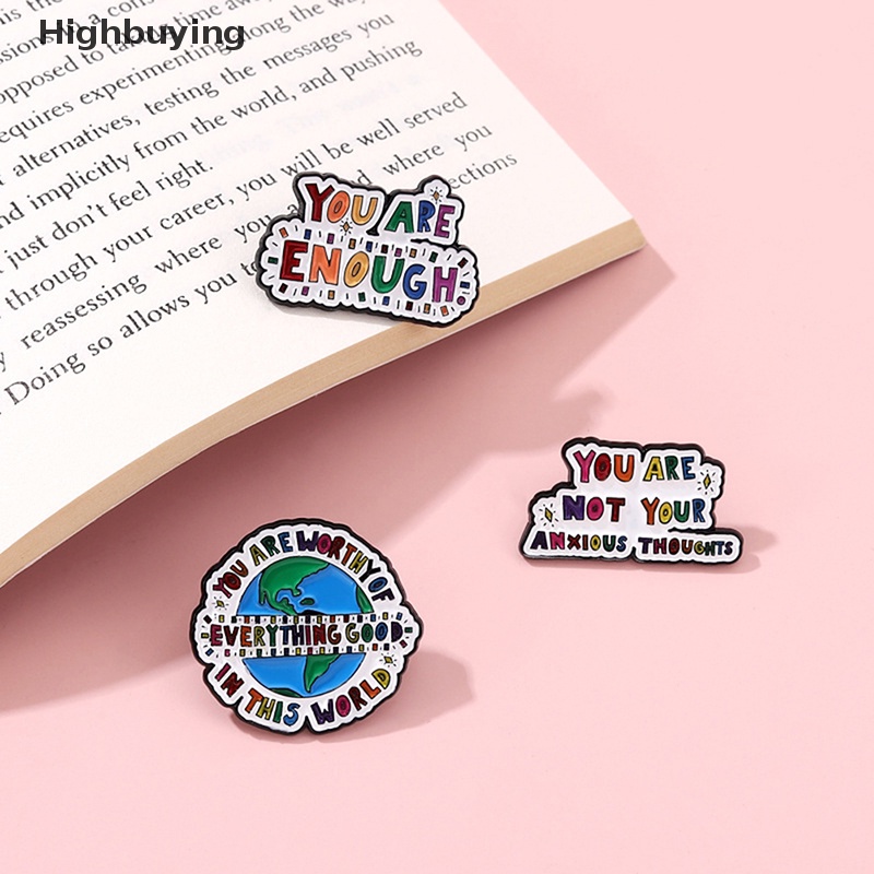 Hbid Enamel Pin Perbaikan Diri Otak Bros Lencana Logam Pakaian Ransel Dekorasi Kartun Pin Perhiasan Glory