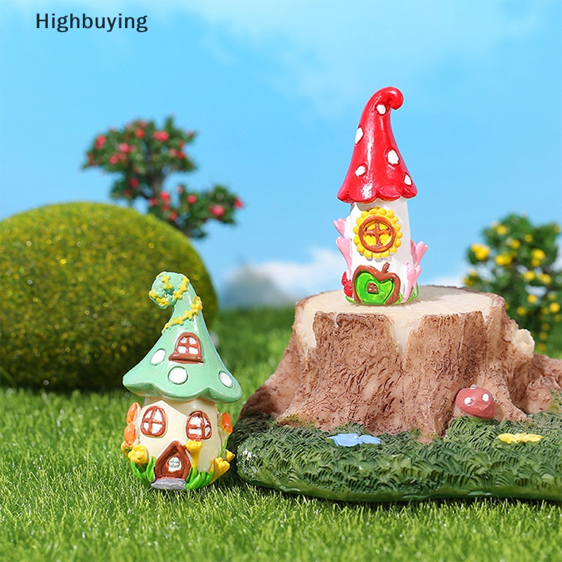 Hbid Patung Miniatur Lucu Colorful Fairy Tale Castle Ornamen Lanskap Mikro Untuk Dekorasi Rumah Desktop Kue Decor Aksesoris Glory