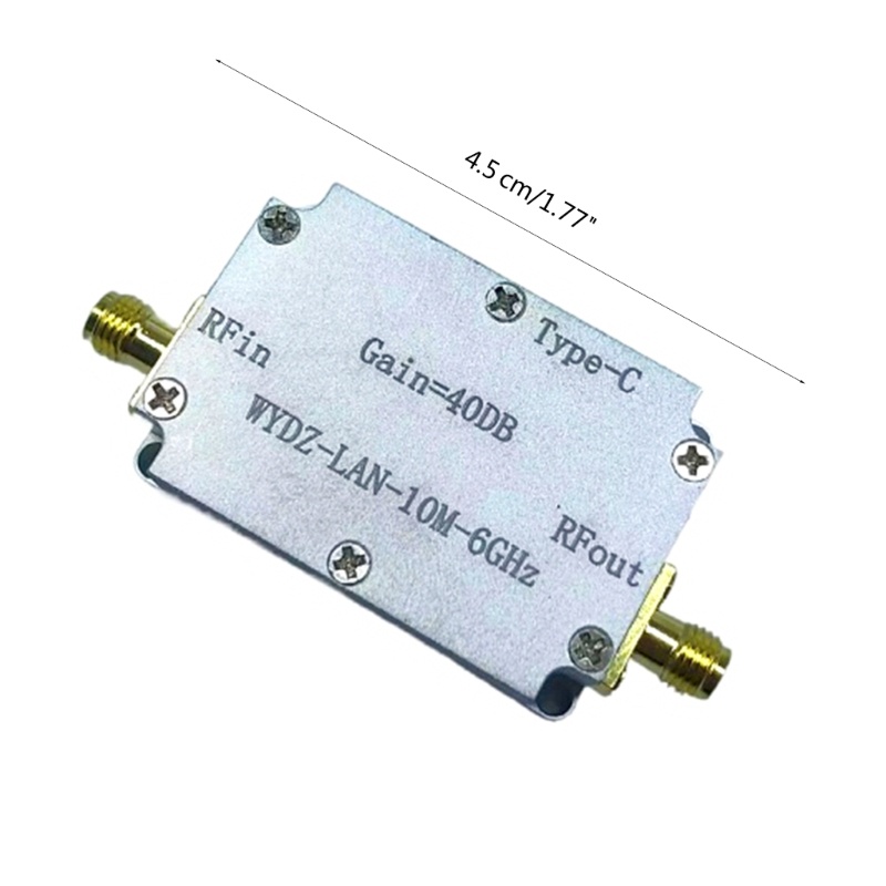 Vivi High Flatness Amplifier LNA 10M-6GHz 40DB RF Signal Drive Low Noise Amplifier Ujung Depan Untuk Software Radio Radio FM Radio