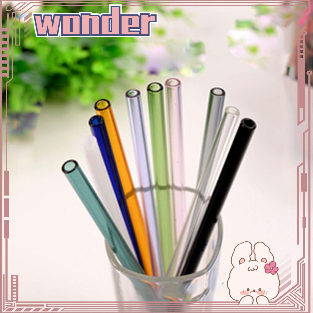 Wonder 4pcs Sedotan Minum New Wedding Pipet Pyrex Glass