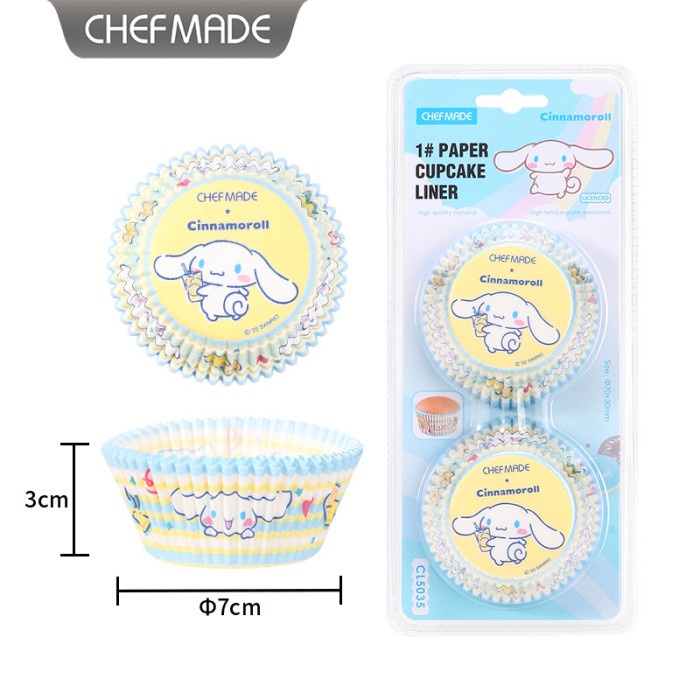 CL5035 Chefmade Cinnamorol Cup cake liner paper/ kertas alas kue 100pc