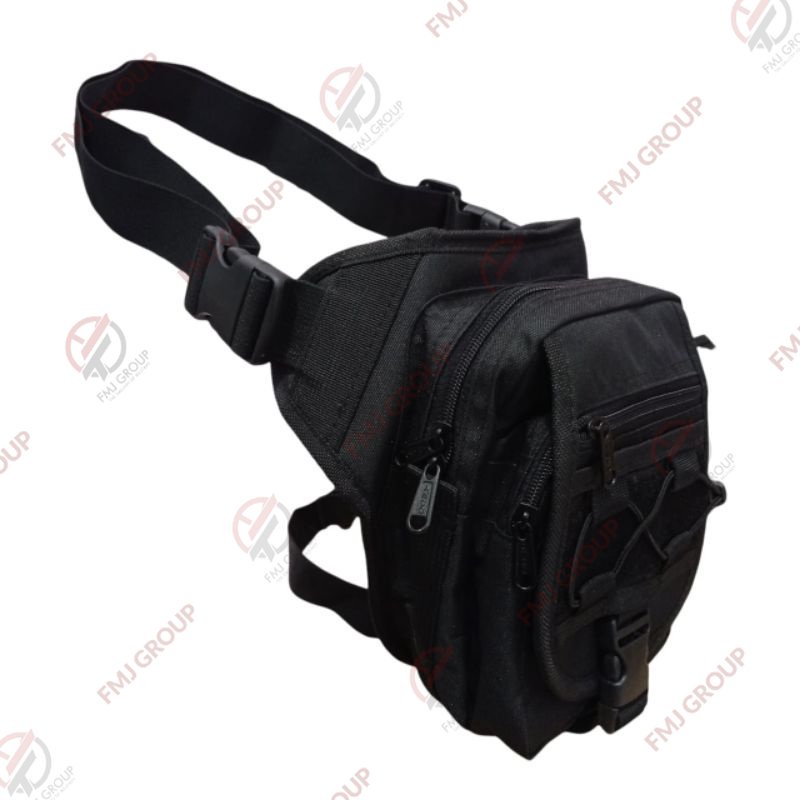 Tas Selempang pinggang / Tas Paha Waist Bag Pinggang Hitam