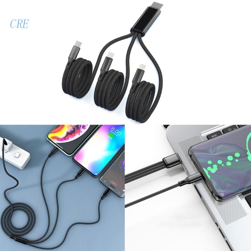 Cre 3in1 USB Type C Kabel USB C to Type C Kabel Cas Hp Tablet Universal 3in1 USB C Cable