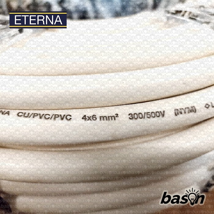 ETERNA NYM / NYY 4x6 mm2 - Kabel Listrik Kawat 1 roll = 50 meter