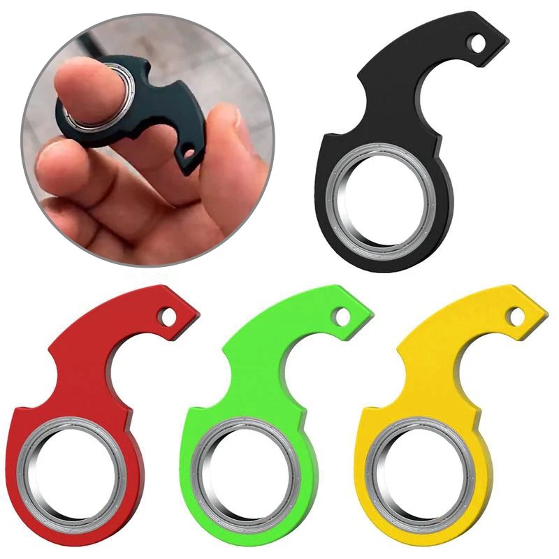 Boredom Rotator Tangan Mainan Hadiah Dewasa Spinner Antistress Hadiah Jari Kunci Cincin Gelisah Mainan Pesta Ulang Tahun Fluorescence Rotation Keychain Metal Untuk Pereda Kecemasan Penghilang Ujung Jari Meredakan