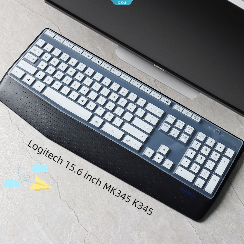 Lengan Keyboard Laptop Yang Dapat Dicuci Dan Dilepas Untuk Logitech 15.6 Inch MK345 K345 Kulit Perlindungan Keyboard Silikon Desktop Dengan Film Tahan Debu [ZK]