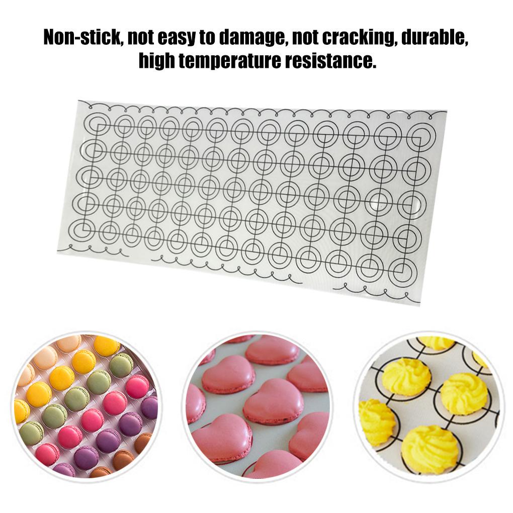 Baking Mat Silicone Anti slip Pastry Sheet Anti Lengket Motif Bulat Dessert Cake Roll Mat Bakeware