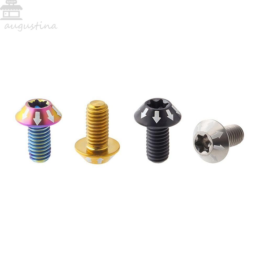 Agustina Sekrup Titanium Bersepeda Bagian Titanium Alloy Sepeda Rem Disc Screw MTB Sepeda T25 Torx Rotor Baut