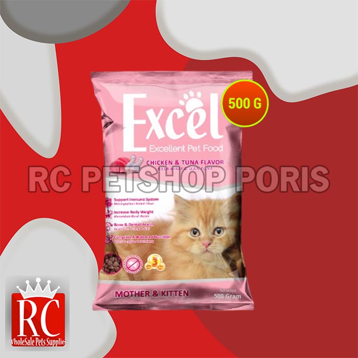 Makanan Kucing Murah Excel Rasa Tuna / Seafood 500 Gram