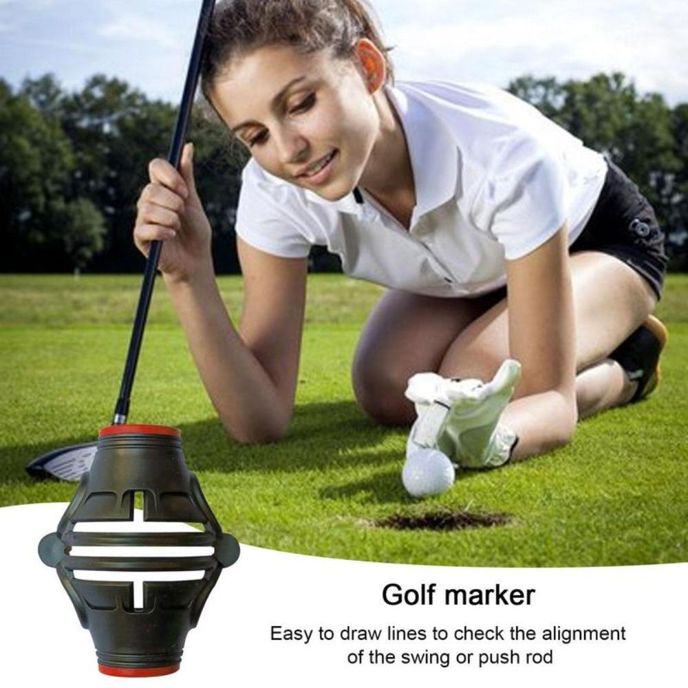 AUGUSTINA Golf Ball Line Marker Alignment Identifikasi Aksesoris Template Alignment Drawing Alignment Tool Menempatkan Menandai Liner Alat Gambar