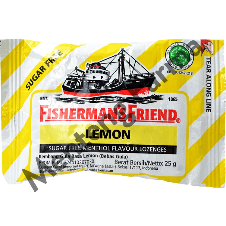 Fisherman's Friend Lemon Sugar Free - Permen Pelega Tenggorokan