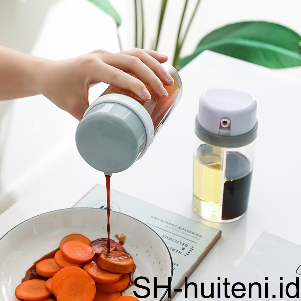 Rotating Condiment Jar Bening 2in1 Kecap Cuka Botol Bumbu Wadah Dispenser Bumbu
