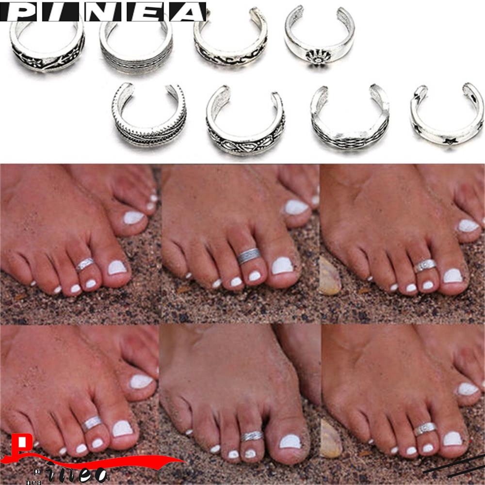 PINEAPPLE 8PCs / Set Toe Ring Set New Women Bohemian Beach Jewelry