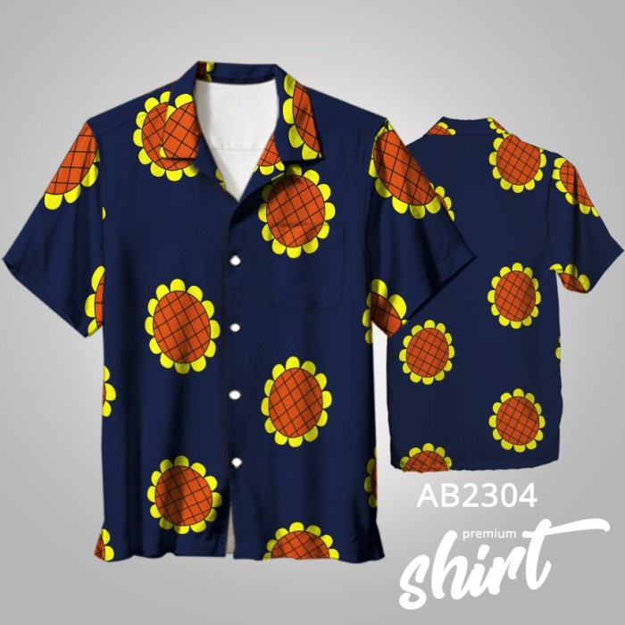 KEMEJA BAJU DRESSROSA LUFFY ONE PIECE ANIME MANGA ADA UKURAN JUMBO - XS