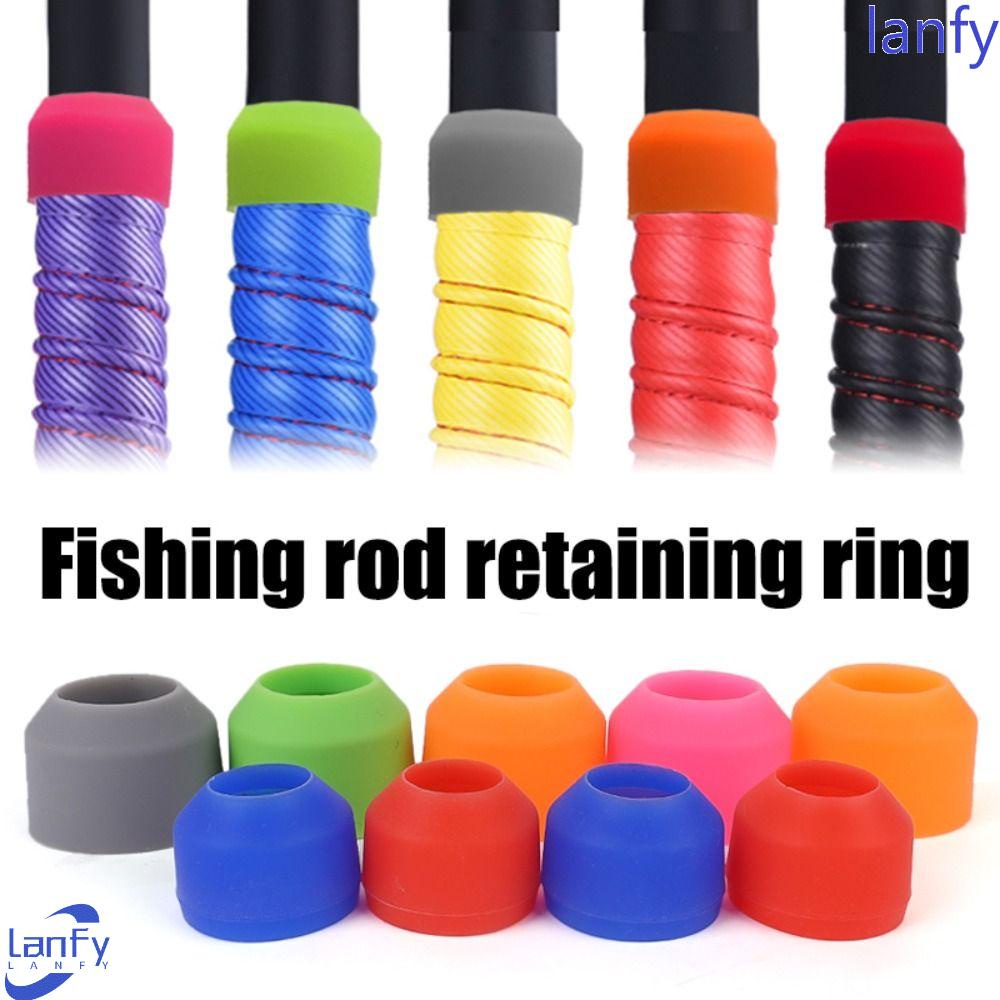 Lanfy Joran Pancing Ring Float Stopper Aksesoris Berbentuk O Ring Rod Stop Ring Anti Selip Lengan Silikon Rod Stop Karet Jari Batang Ring