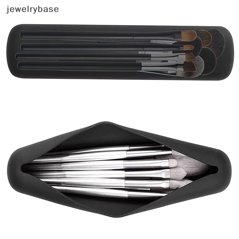 [jewelrybase] Kuas Make Up Silikon Portable Travel Makeup Case Tahan Air Tempat Brush Makeup Butik