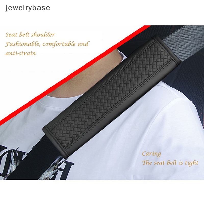 [jewelrybase] Fibre Leather Embossed Seat Belt Bantalan Bahu Penutup Jok Mobil Safety Belt Butik