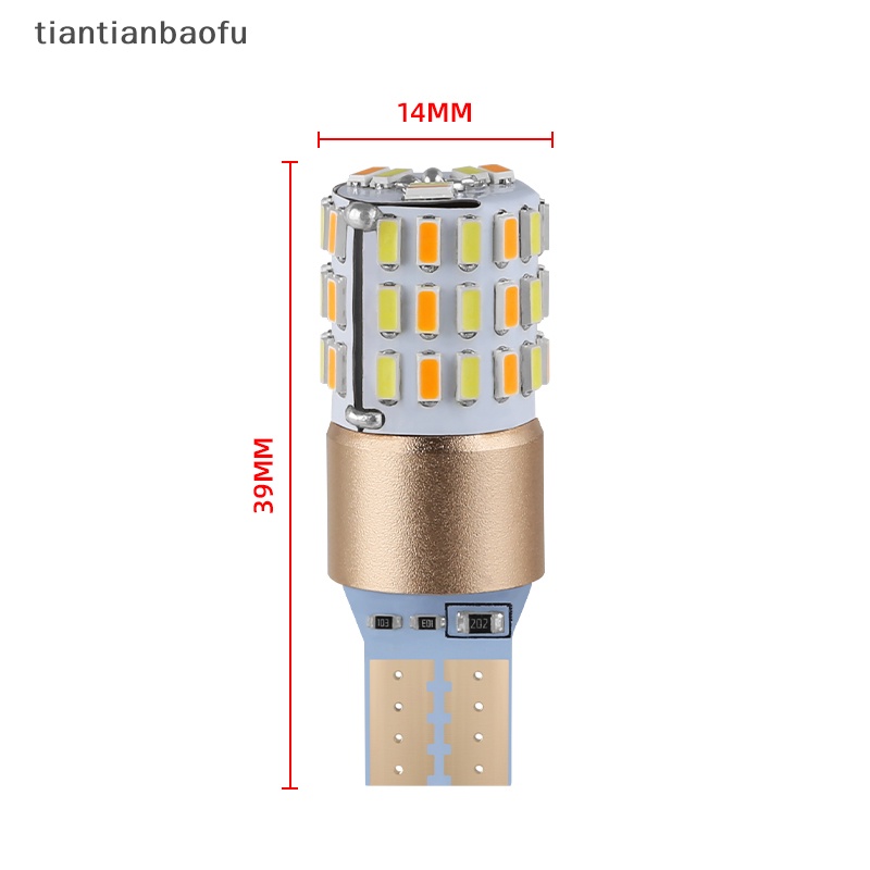 [tiantianbaofu] Lampu Sein LED Motor Mobil Dual Mode T10 Signal/Lampu Taman Warna Amber-Putih Butik