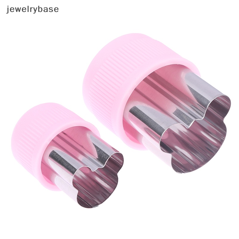 [jewelrybase] Pemotong Sayuran Gagang Plastik Pink Stainless Buah Cutg Die Alat Dapur Butik