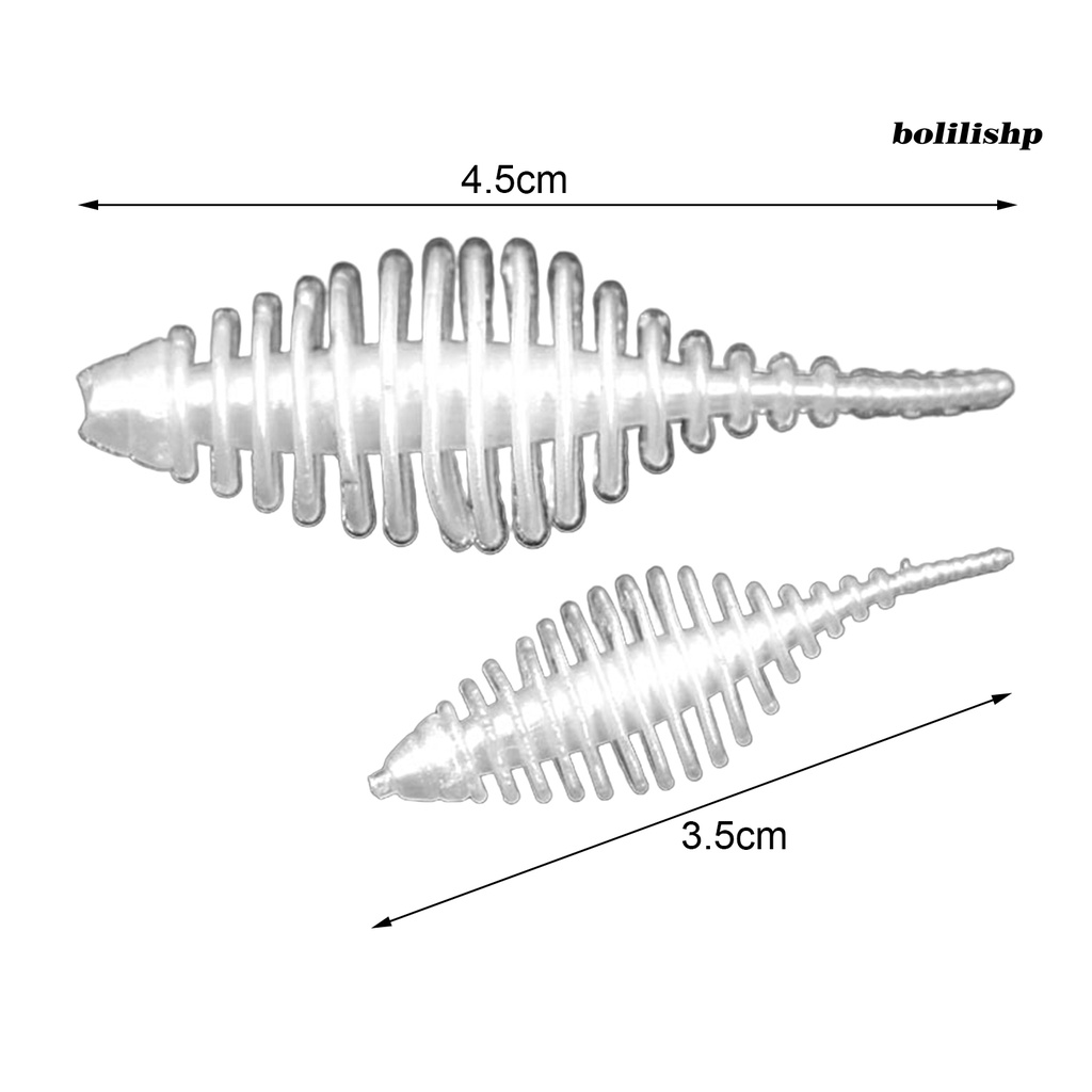 Bo-3.5cm/4.5cm Umpan Pancing Botol Simulasi Warna Cerah Tahan Sobek Dua Warna Ketangguhan Yang Baik Universal Lembut PVC Trout Memancing Buatan Cacing Swimbait Memancing Perlengkapan Memancing