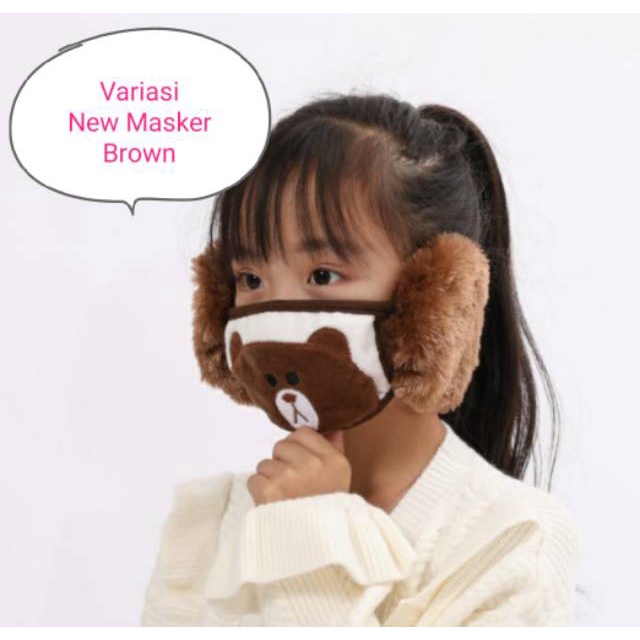 Masker Kain Anak Masker Penutup Mulut Telinga Anak Earmuff Masker Masker Penutup Mulut Anti Debu Uni