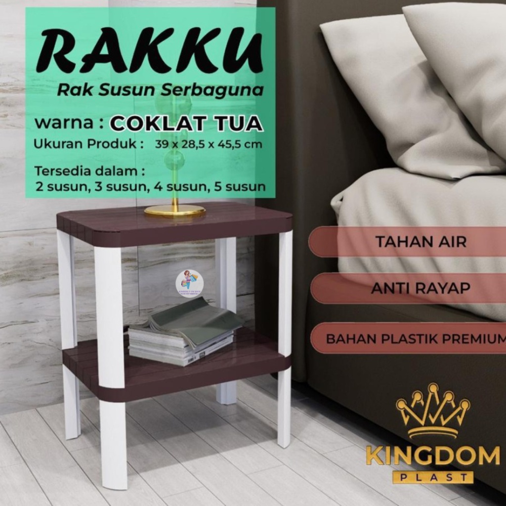 Rak Susun 2 Tingkat Serbaguna Rakku Kingdom Plastik