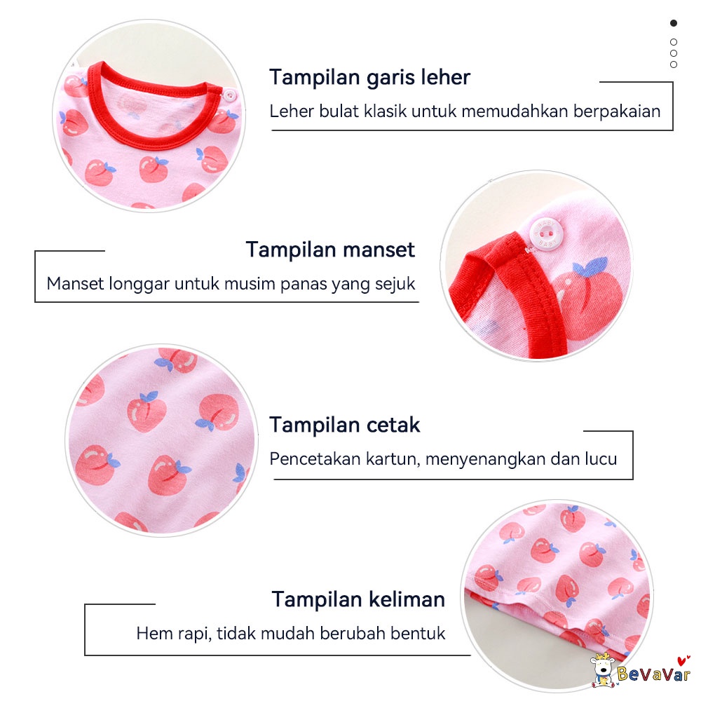 BEVAVA 0-3 thn baju bayi baju anak perempuan import T-shirt /Baju anak  kartun Kapas murni Nyaman