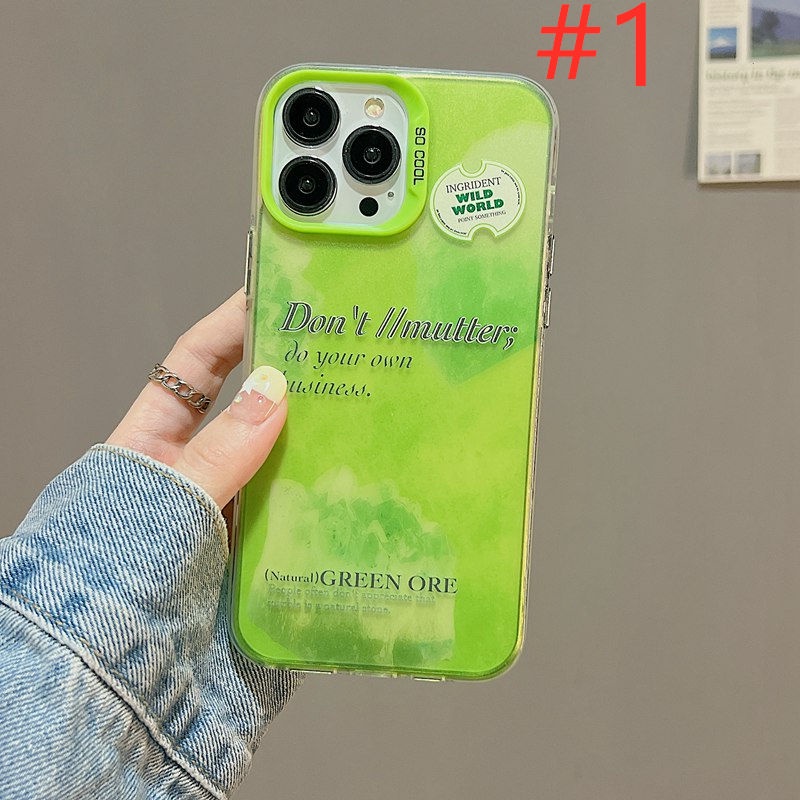 Matcha English Skin Feel Soft Case HP iP iPhone 12 13 14 Pro Max 11 Pink Woman Girl FTD Casing Apple