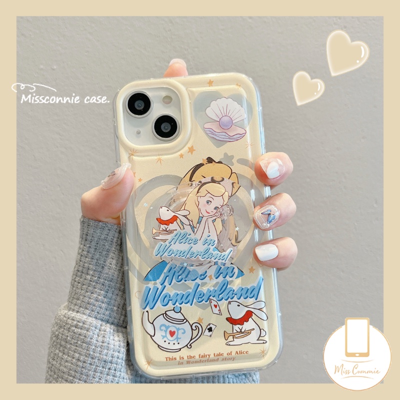 Untuk Oppo A76 A95 A5s A15 A57 A17K A96 A12 A17 A16 A7 A54 A74 A31 A16s A55 A5 A9 A3s A1K A53 A77 Reno 5 4F A77s A16K A12E A52 A92 Cute Disney Princess The Mermaid Alice Airbag Case