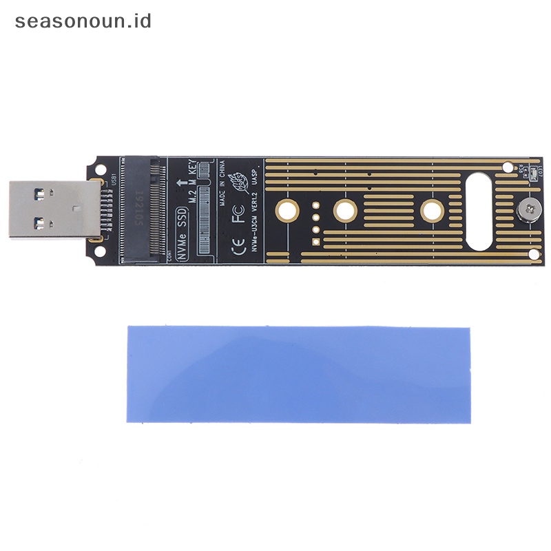 Seasonoun M.2 NVME SSD Ke USB 3.1 Adapter PCI-E Ke USB-A 3.0 SSD Kartu Konverter Internal  .