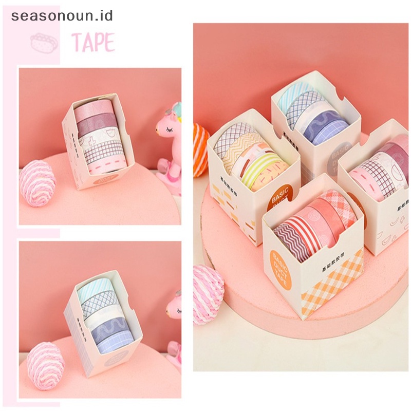 Seasonoun Washi Tape DIY Scrapbooking Diary Kertas Stiker Roll Lucu Tape Kertas Perekat.