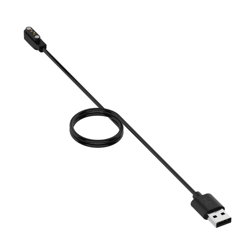 Cre 2-Pin Kabel Charge Magnetik Kuat USB Charging Line Cord Rope Hitam Untuk Kieslect Watch K10 K11 Smartwatch