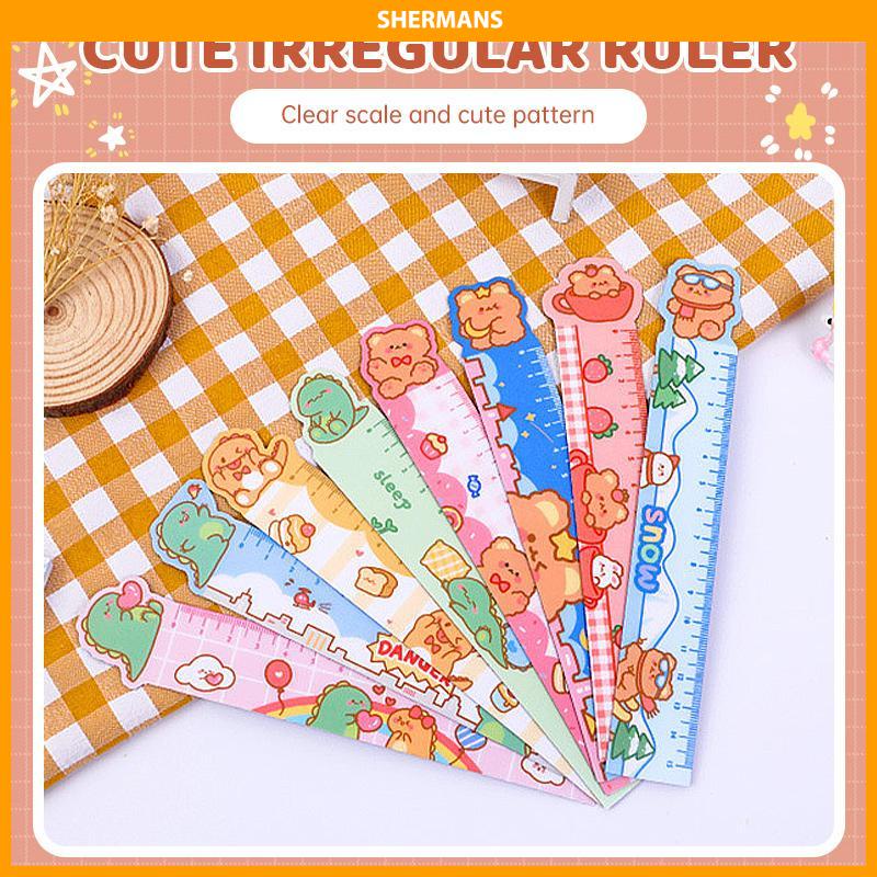 

[Ready Stock❤️]Cute Magnetic Ruler Office15cm Soft Ruler for Students Creative Stationery sherman