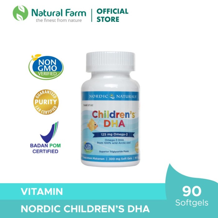 Nordic Children'S Dha 90 Softgels