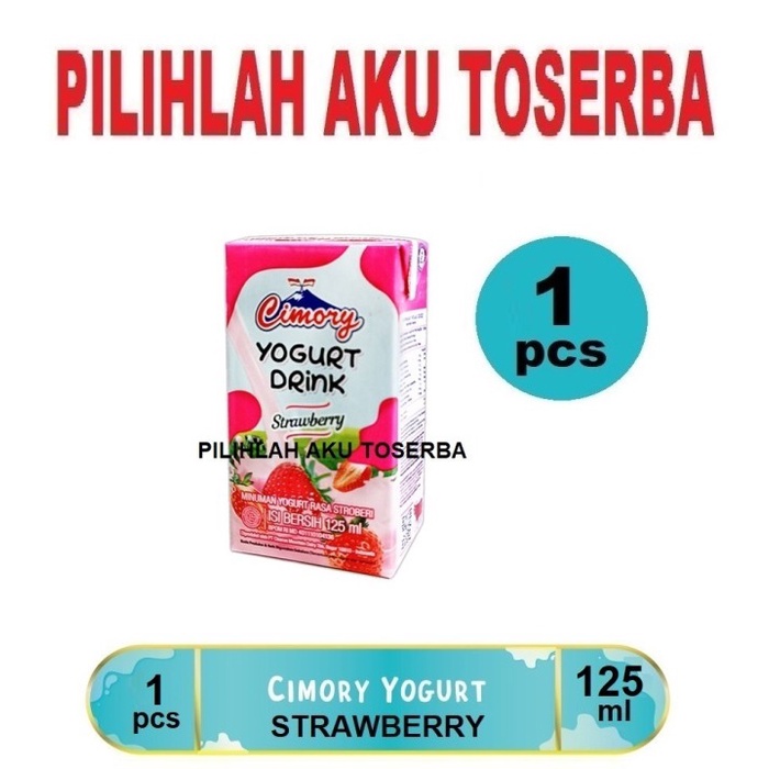 CIMORY YOGURT Drink STRAWBERRY MINI 125 ml - ( HARGA 1 pcs )