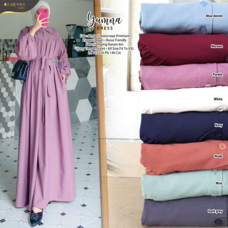 YUMNA DRESS ORIGINAL by Kheyra Hijab