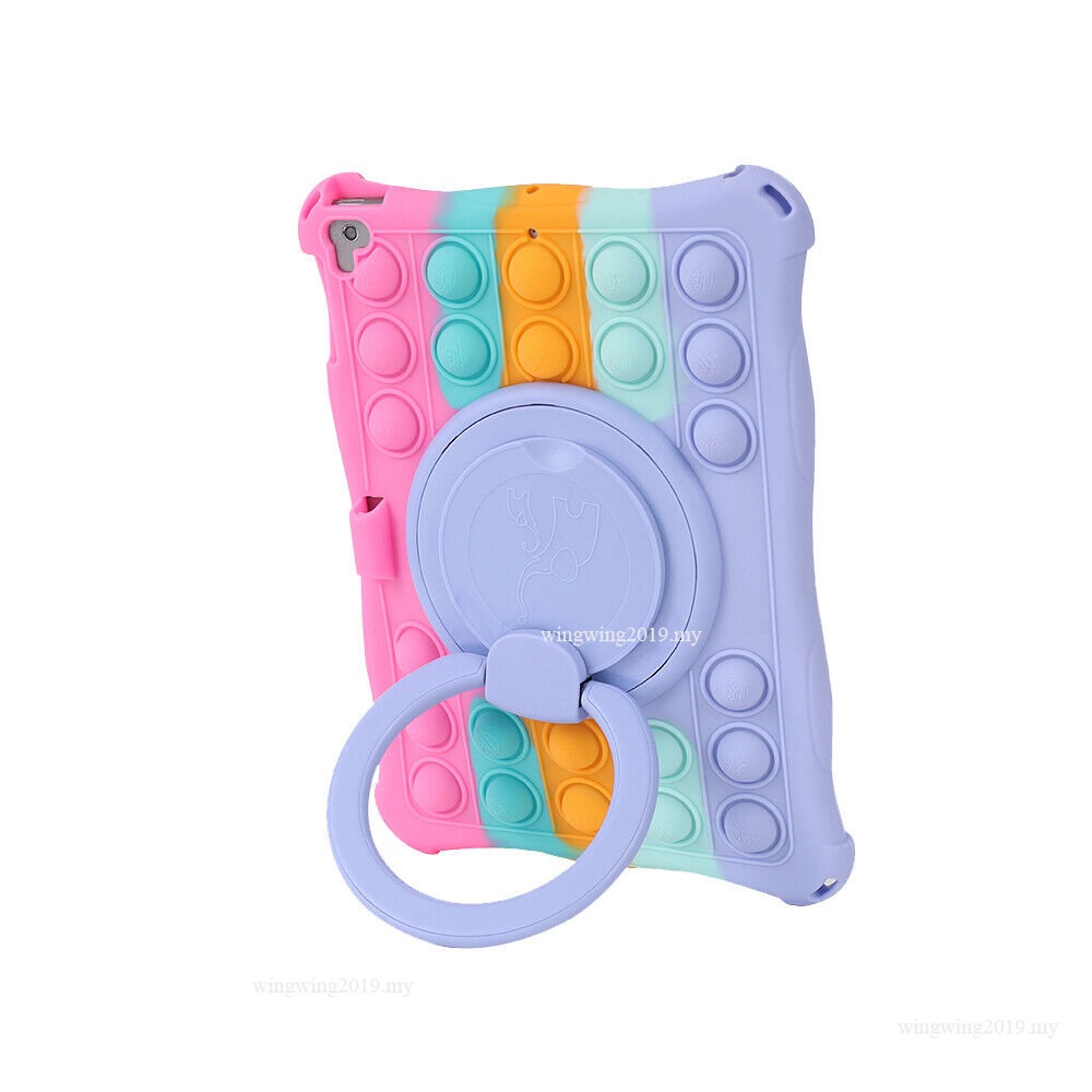 Untuk Ipad10 9 8 7 10.9 10.2 5th 6th Pro 9.7 Air 1 2 Silikon Fidgets Poppet Pop Case Smart Stand Cover