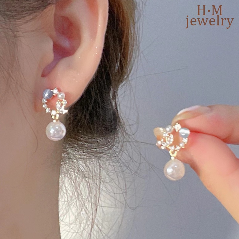 Anting Mutiara Mewah Ringan Perak S925 2023 Anting Bermutu Tinggi Baru