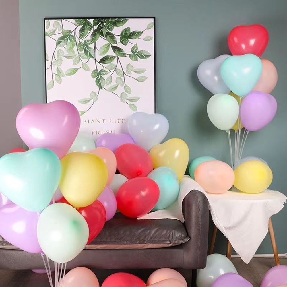 50pcs Balon Hati Macaron Lovely 10inch Untuk Dekorasi Dan Lamaran Pesta Pernikahan