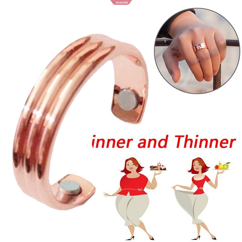 Cincin Magnet Terapi Drainase Getah Bening Untuk Pria Wanita Pembukaan Adjustable Pelangsing Berat Menurunkan Cincin Energi Magnet Jari Cincin [ZXL]