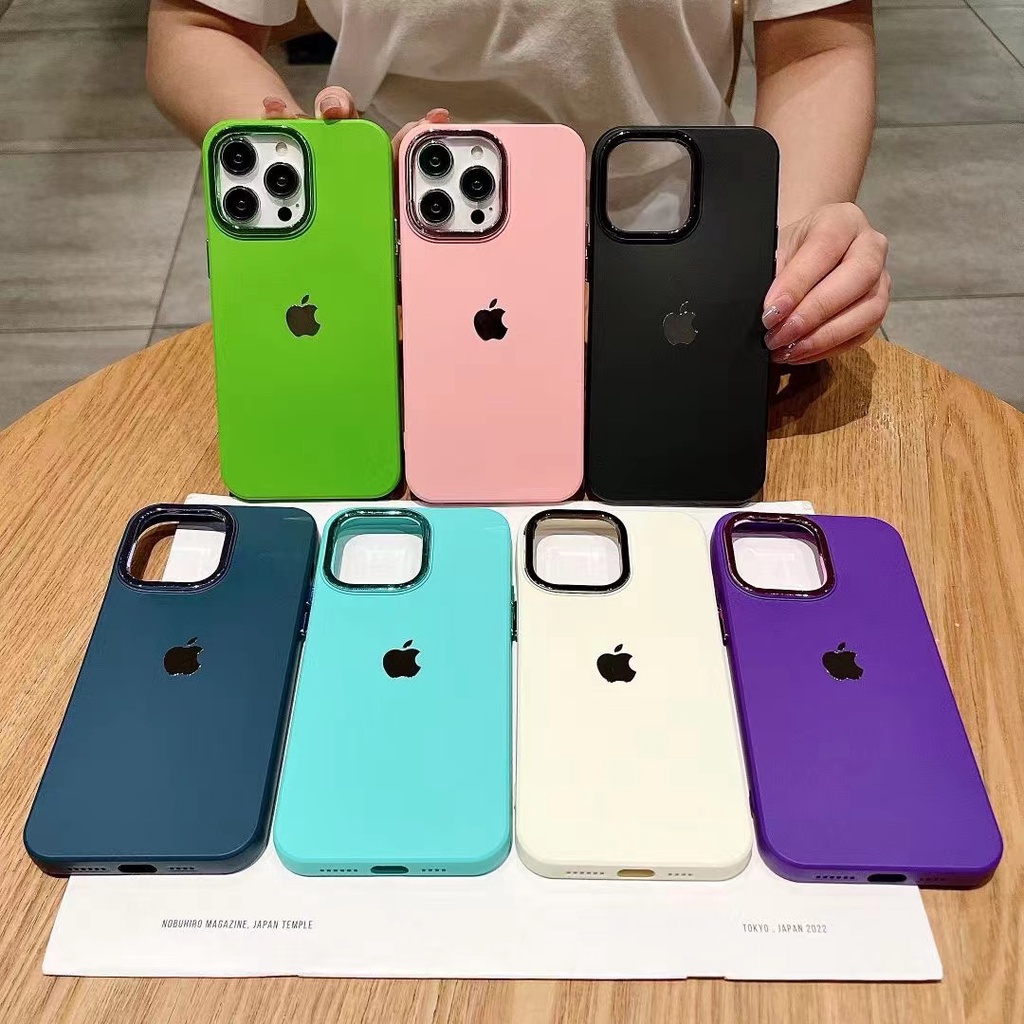 IPHONE Cairan Silikon electroplated lens loop Dengan built-in velvet soft phone case Untuk Iphone14 13 12 11 Pro Max