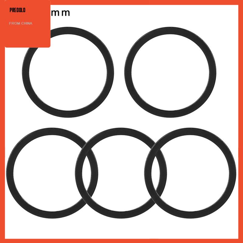 [Predolo] 5x Metal Bike Bottom Bracket Gasket Kaset Hub Sproket Mesin Cuci Hitam 1mm