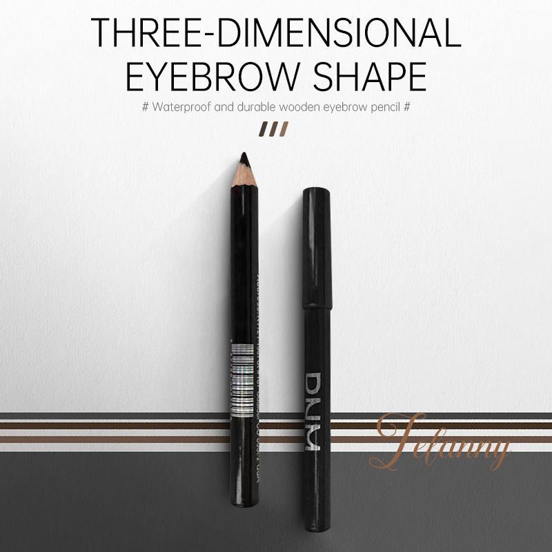 Ready   DNM Eyebrow Pencil Waterproof Long Lasting Pensil Alis Kayu Mini Anti Air Hitam dan Coklat M