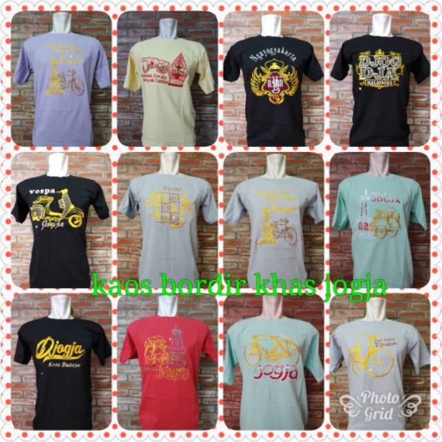 AD36 Kaos jogja bordir / kaos jogja / oblong jogja /khas jogja