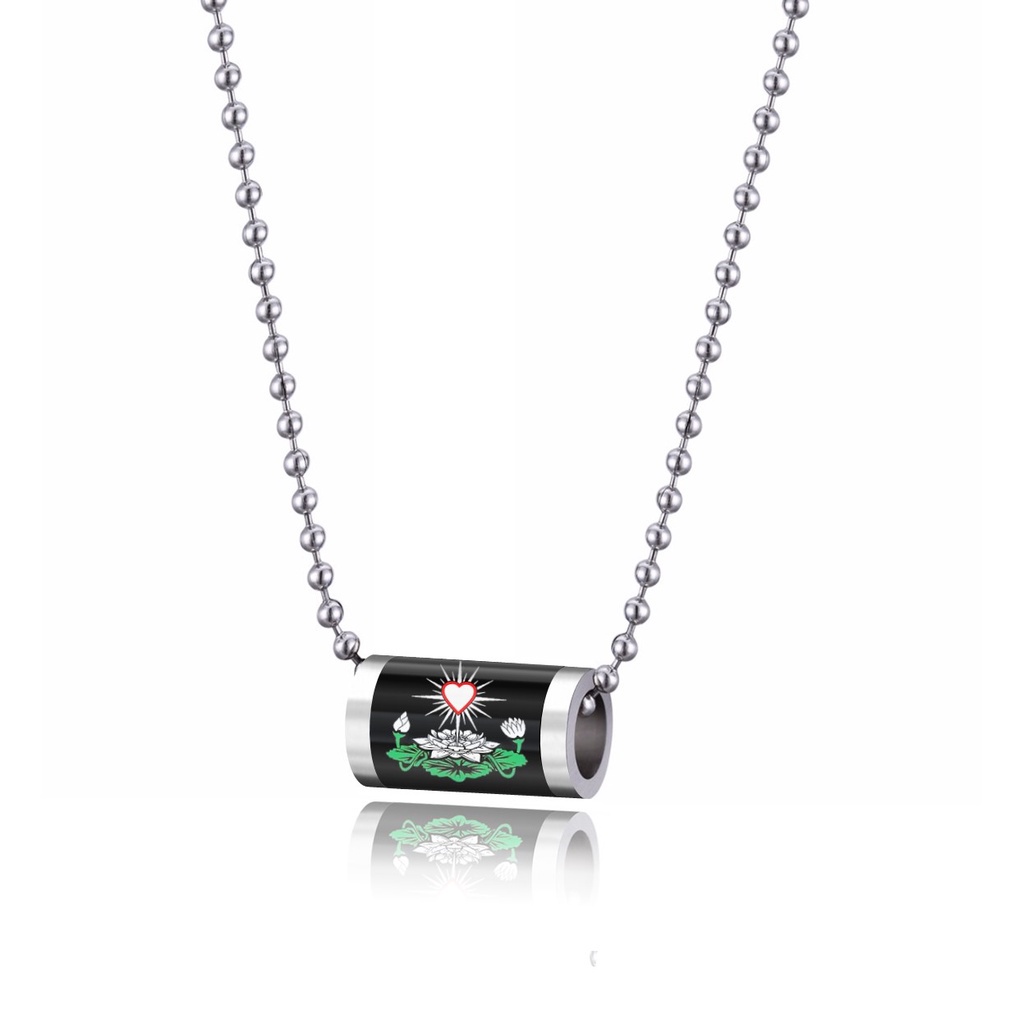 Kalung Liontin Slider Tabung PSHT Setia Hati Terate Rantai Bola Biji Lada Stainless Steel