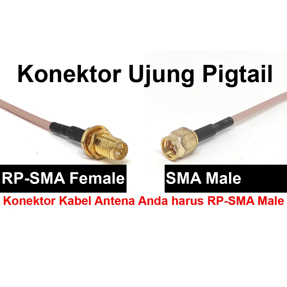 Pigtail Modem Router Telkomsel Orbit Pro H2 - SMA Male Single Port