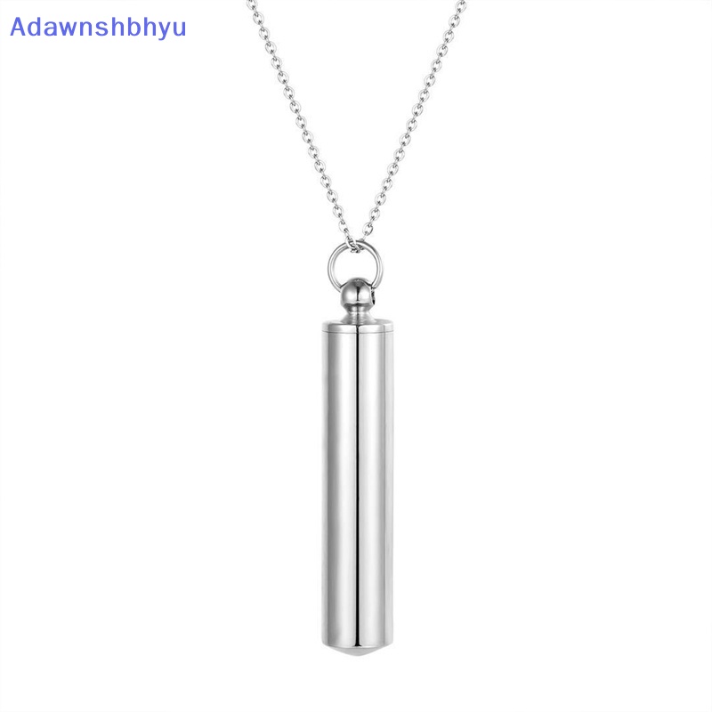 Adhyu Botol Stainless Steel Cremation jewelry Tabung Silinder Abu Guci Liontin Kalung ID